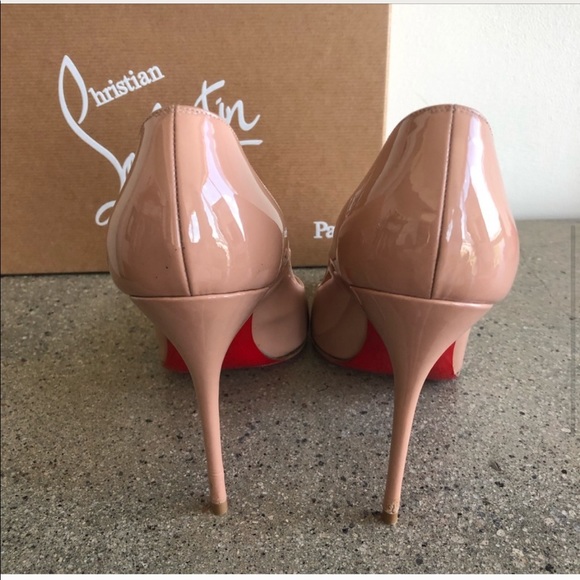 Christian Louboutin Patent Nude Heels - Fifi - Picture 3 of 4